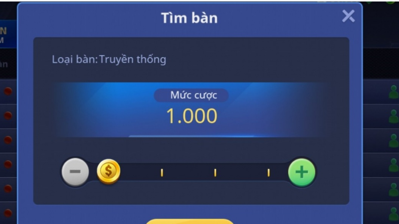 Chọn mức cược trong bắn cá tài lộc đổi thưởng